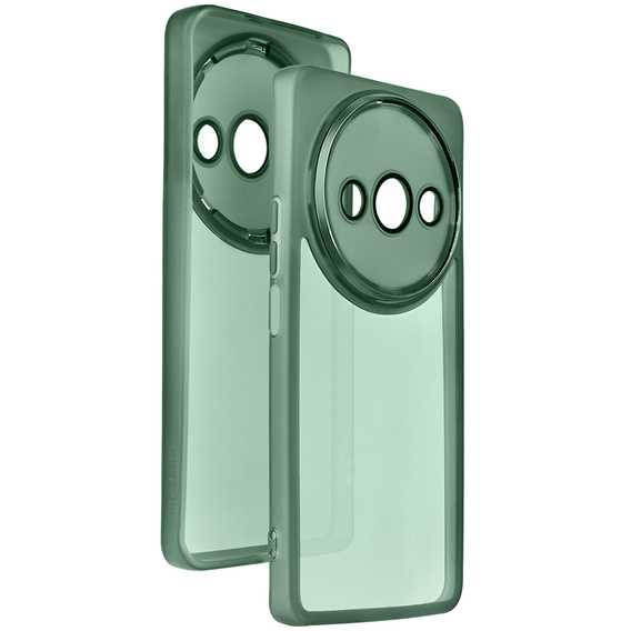 Silikonové pouzdro pro Xiaomi Redmi A3, s ochranou fotoaparátu, transparentní / zelené