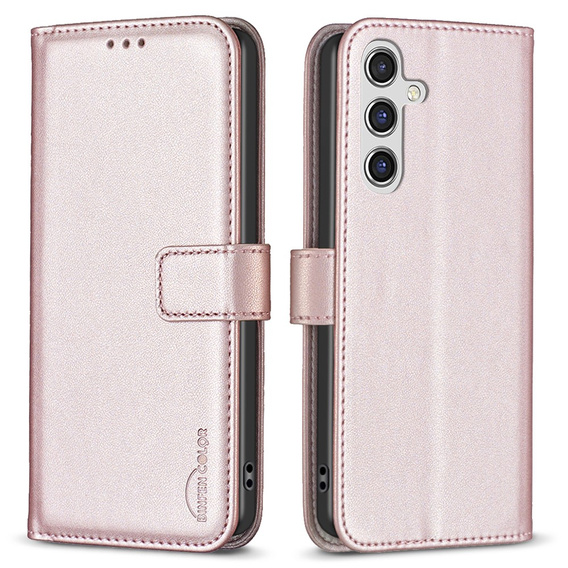 Klopové pouzdro pro Samsung Galaxy A55 5G,BINFEN Wallet, růžový