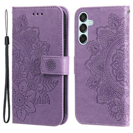 Klopové pouzdro pro Samsung Galaxy M15 5G, Mandala, fialové