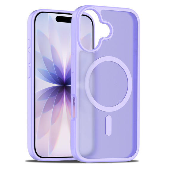 Pouzdro Matt pro iPhone 17, pro MagSafe, průsvitně fialové