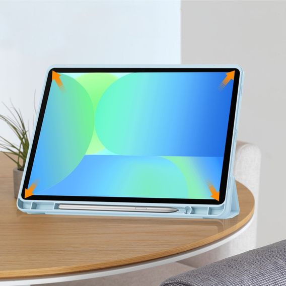 Pouzdro pro Samsung Galaxy Tab S10 FE+ Plus, Smartcase s prostorem pro stylus, modré