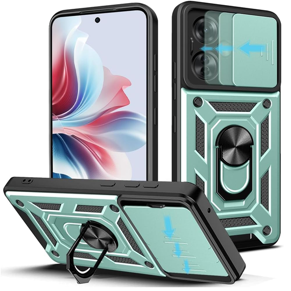 Pouzdro pro Oppo Reno 11F 5G, CamShield Slide, zelené
