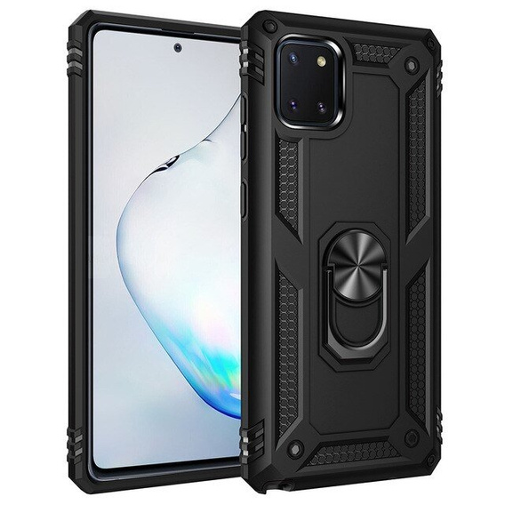 Pancéřové pouzdro pro Samsung Galaxy Note 10 Lite, Nox Case Ring, černé