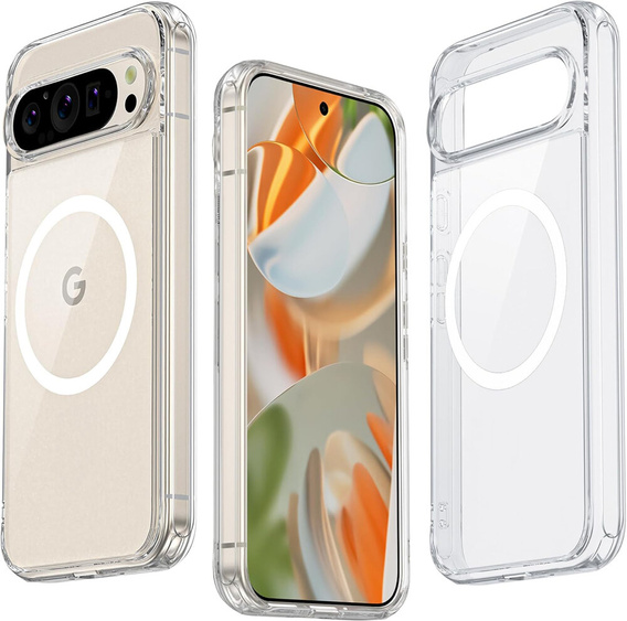 Pouzdro pro Google Pixel 9 Pro XL, Fusion Hybrid, pro MagSafe, průhledné