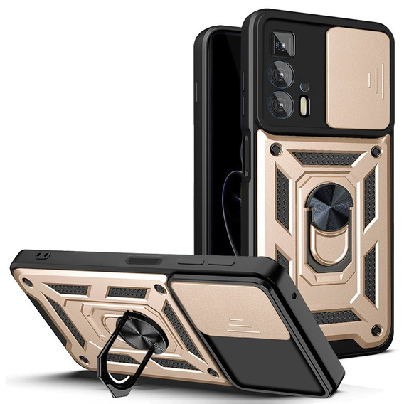 Pouzdro pro Motorola Edge 20 Pro, CamShield Slide, zlaté
