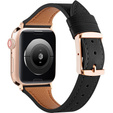 Pasek Skórzany do Apple Watch 1/2/3/4/5/6/7/8/SE 38/40/41mm, Czarny