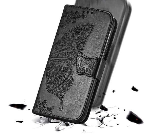 Klopové pouzdro pro Realme 12 Pro 5G / 12 Pro+ 5G, Butterfly, černé