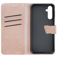 Klopové pouzdro pro Samsung Galaxy M34 5G, Butterfly, růžové rose gold