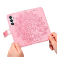 Klopové pouzdro pro Samsung Galaxy A54 5G, Mandala Flower, růžové rose gold