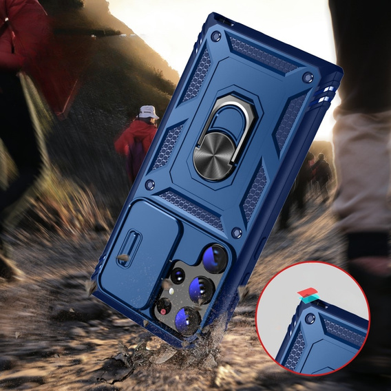 Pouzdro pro Samsung Galaxy S23 Ultra, CamShield Slide, modré