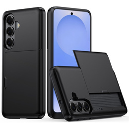 Pouzdro s držákem na karty pro Samsung Galaxy S26 Plus, černé