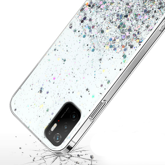 Pouzdro pro Xiaomi POCO M3, Glittery, průhledné