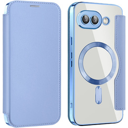 Klopové pouzdro pro Google Pixel 9A, RFID Wallet MagSafe CamShield, modré