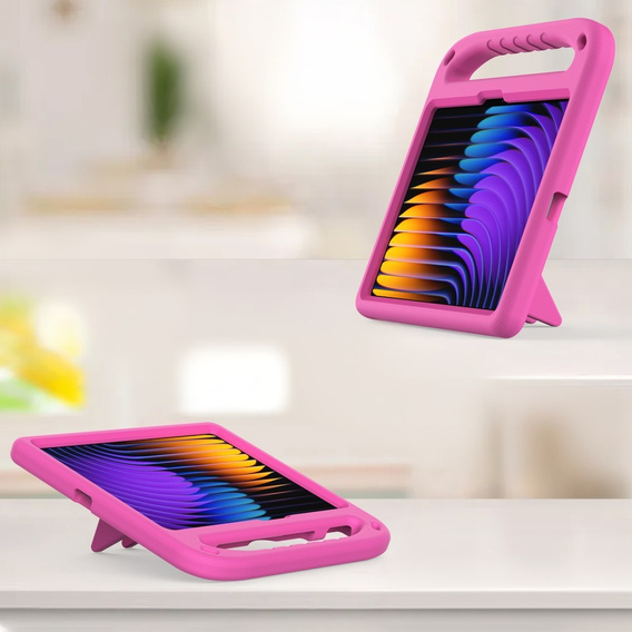 Dětské pouzdro pro Xiaomi Pad 7 / 7 Pro, s rukojetí, růžové