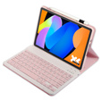 Pouzdro s klávesnicí Bluetooth pro Lenovo Idea Tab 11" 2025 TB336FU TB336ZU, růžové