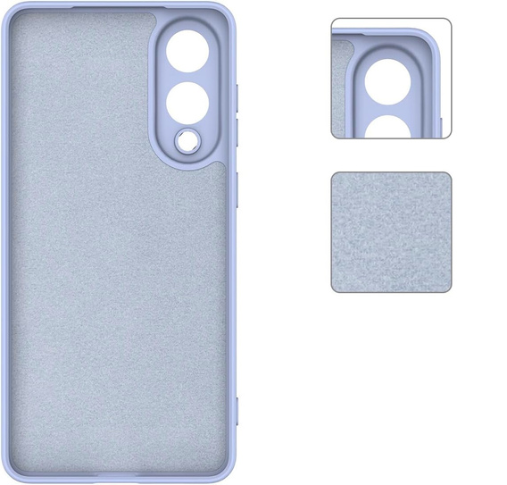 Pouzdro pro Samsung Galaxy S25 Edge, Silicone Lite, fialové + 9H sklo