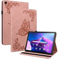 Pouzdro pro Lenovo Tab M10 Plus 10.6 Gen 3 TB-125F TB-128F, Butterfly, růžové