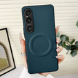 Pouzdro pro Sony Xperia 1 VI, Leather Hybrid MagSafe, zelené
