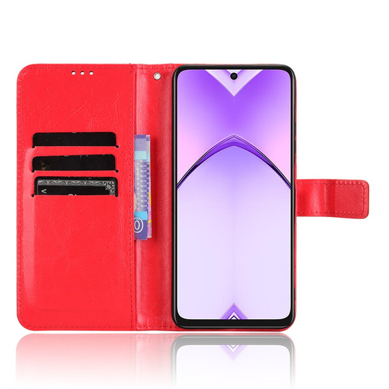 Klopové pouzdro pro Oppo A40 / Oppo A40m, Crazy Horse Wallet, červené