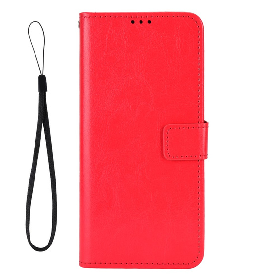 Klopové pouzdro pro Xiaomi Redmi 12C, Crazy Horse Wallet, červené