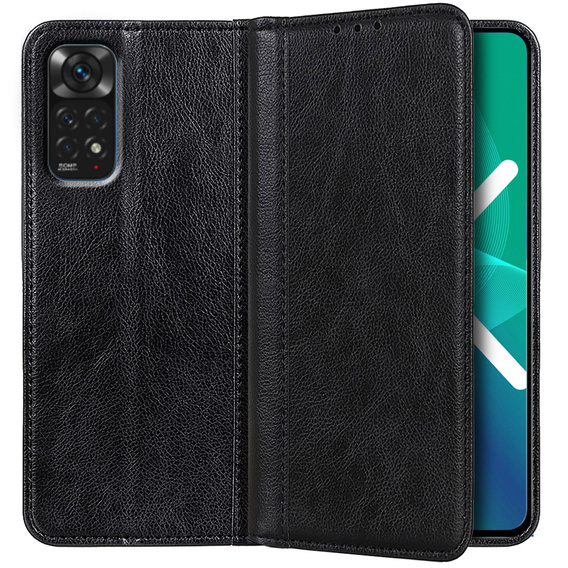Pouzdro pro Xiaomi Redmi Note 11/11S, Wallet Litchi Leather, černé