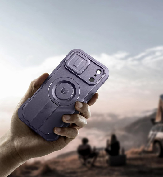 Pancéřové pouzdro Dexnor se stojánkem a spouští fotoaparátu, pro MagSafe pro iPhone 17 Pro Max