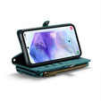Pouzdro CASEME pro Samsung Galaxy A55 5G, RFID Leather Wallet, s popruhem přes rameno, zelené