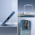 Pouzdro iPhone 16 Pro, Frame Kickstand, pro MagSafe, Moon Blue