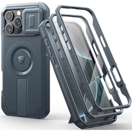 Pancéřové pouzdro pro iPhone 16 Pro Max, Dexnor CamProtect MagSafe, modré (dva rámečky)