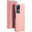 Pouzdro pro Xiaomi 12T / 12T Pro, Clear View, růžové rose gold