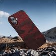 Pouzdro pro iPhone 16 Plus, Aramid Fiber MagSafe, červené