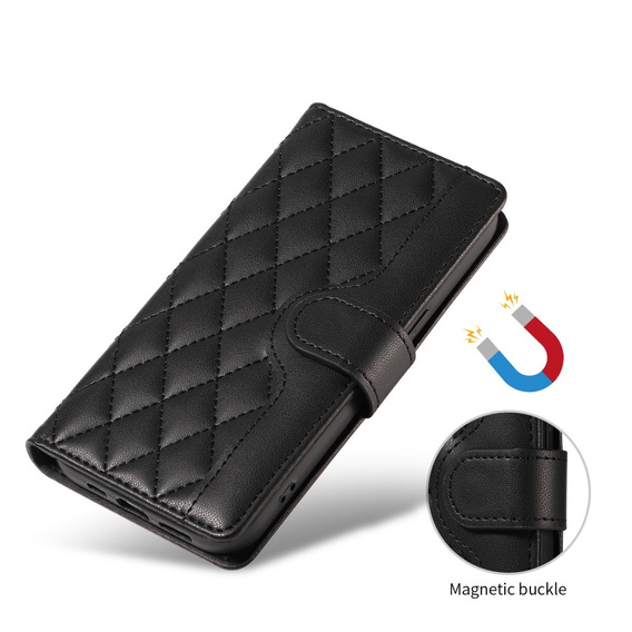 Flipové pouzdro pro Honor 400 Pro 5G, Crossbody Leather Wallet, černé