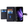 Klopové pouzdro pro Oppo Reno 13, Wallet Zipper Pocket, černé
