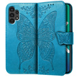 Klopové pouzdro pro Samsung Galaxy A13 4G, Butterfly, modré