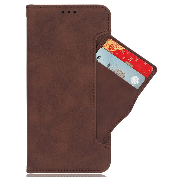 Klopové pouzdro pro Google Pixel 9 Pro XL, Card Slot, hnědé