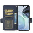 Klopové pouzdro pro Motorola Moto G72, Wallet Thin Magnet, námořnicky modré