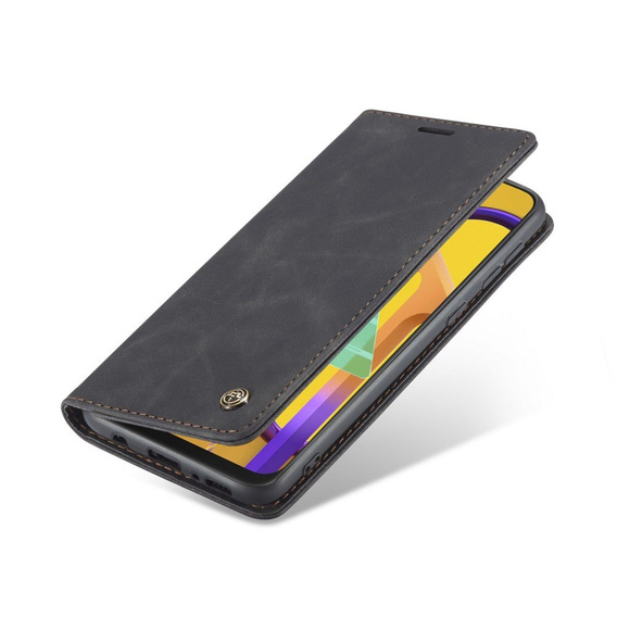 Pouzdro CASEME pro Samsung Galaxy M21, Leather Wallet Case, černé