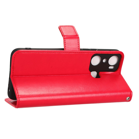 Klopové pouzdro pro Infinix Hot 20i, Crazy Horse Wallet, červené