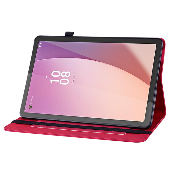 Pouzdro pro Lenovo Tab M9, Wallet Pen Slot, červené