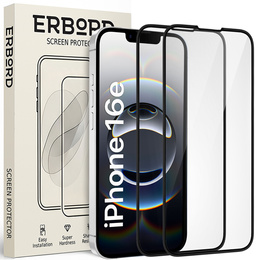 2x tvrzené sklo pro iPhone 13/13 Pro, ERBORD 3D pro celý displej