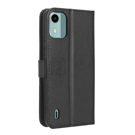 Klopové pouzdro pro Nokia C12 4G, Wallet Smart Magnet, černé
