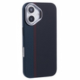Pouzdro pro iPhone 16 Plus, Carbon Fiber MagSafe, černá / modrá