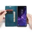 Pouzdro CASEME pro Samsung Galaxy S9 Plus, Leather Wallet Case, modré
