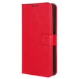 Klopové pouzdro pro Motorola Moto E14, Crazy Horse Wallet, červené