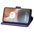 Klopové pouzdro pro Motorola Moto G32, Butterfly, fialové