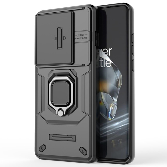 Pouzdro pro OnePlus 12 5G, KickStand Camera Lens, černé