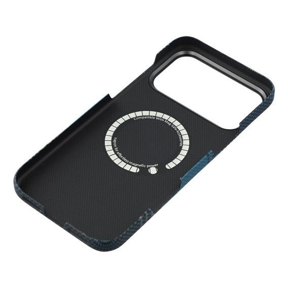 Pouzdro pro iPhone 17 Pro, Aramid Fiber, pro MagSafe, tenké a lehké, modré