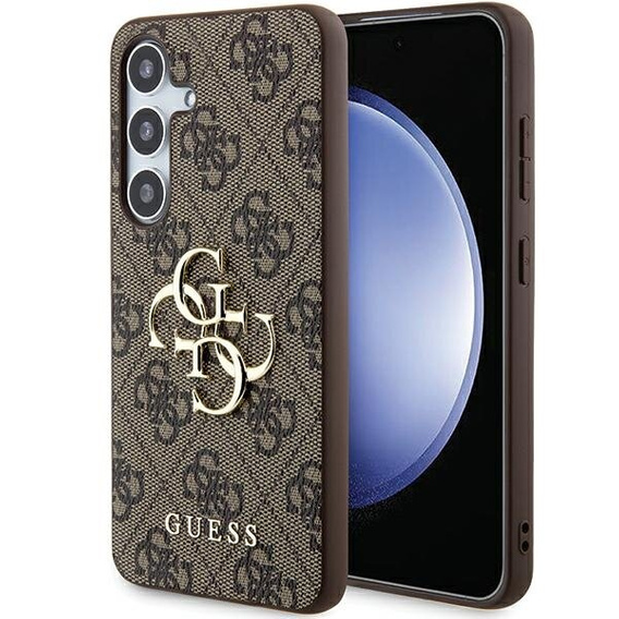 Pouzdro GUESS pro Samsung Galaxy A55, 4G Big Metal Logo, hnědé