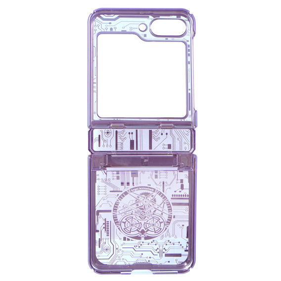 Pouzdro pro Samsung Galaxy Z Flip 5 5G, Mechanical Legend, fialové
