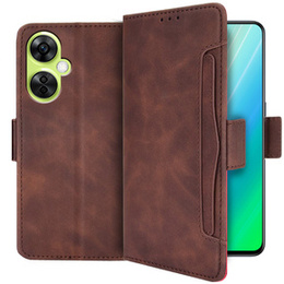 Klopové pouzdro pro OnePlus Nord CE 3 Lite 5G, Card Slot, hnědé